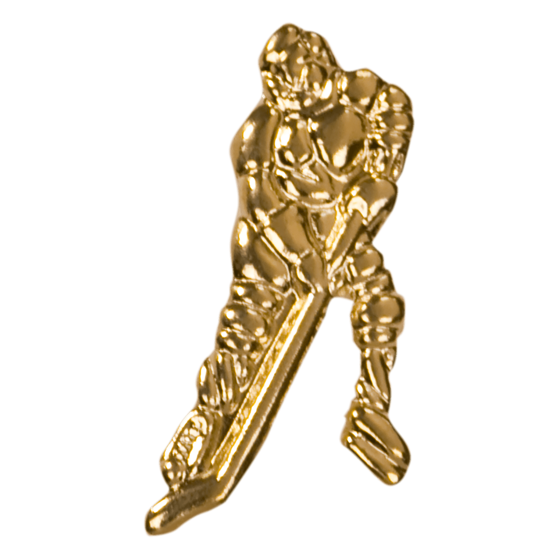 Gold Ice Hockey Metal Chenille Letter Insignia