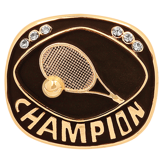 Gold Tennis Champion Ring Insert