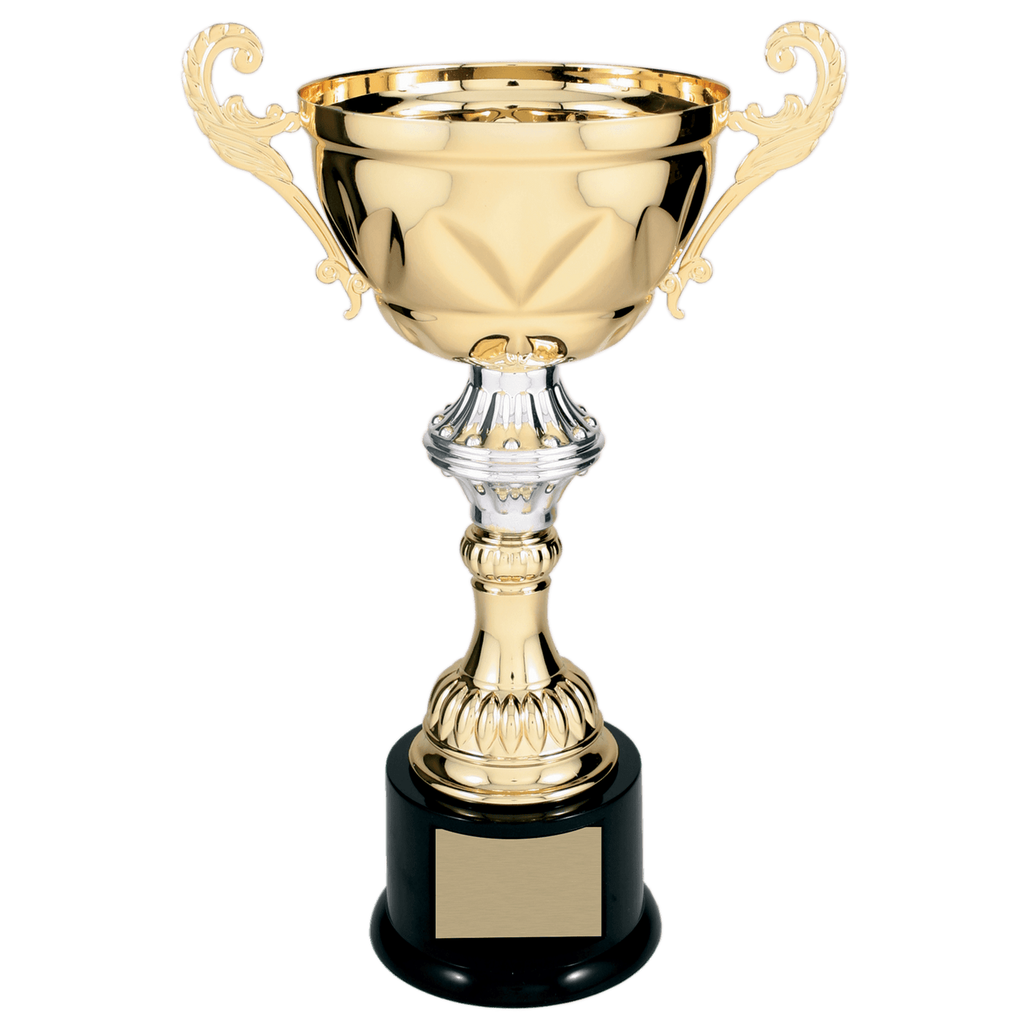 Gold 13" Completed Metal Cup Trophy on Plastic Base