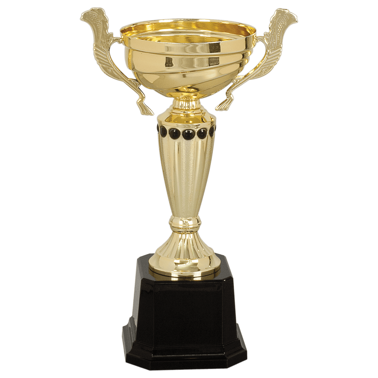 Gold 2 10" Completed Metal Cup Trophy on Plastic Base