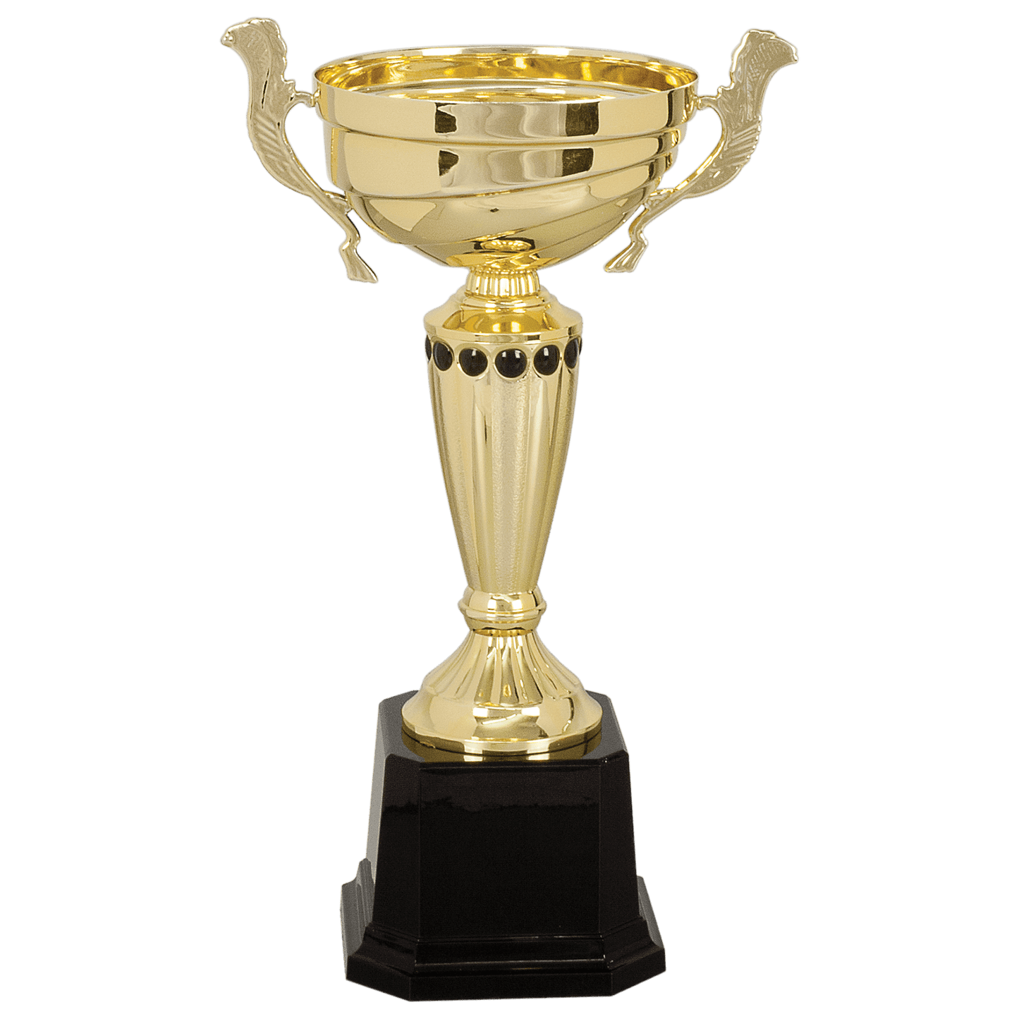 Gold 2 11 1/2" Completed Metal Cup Trophy on Plastic Base
