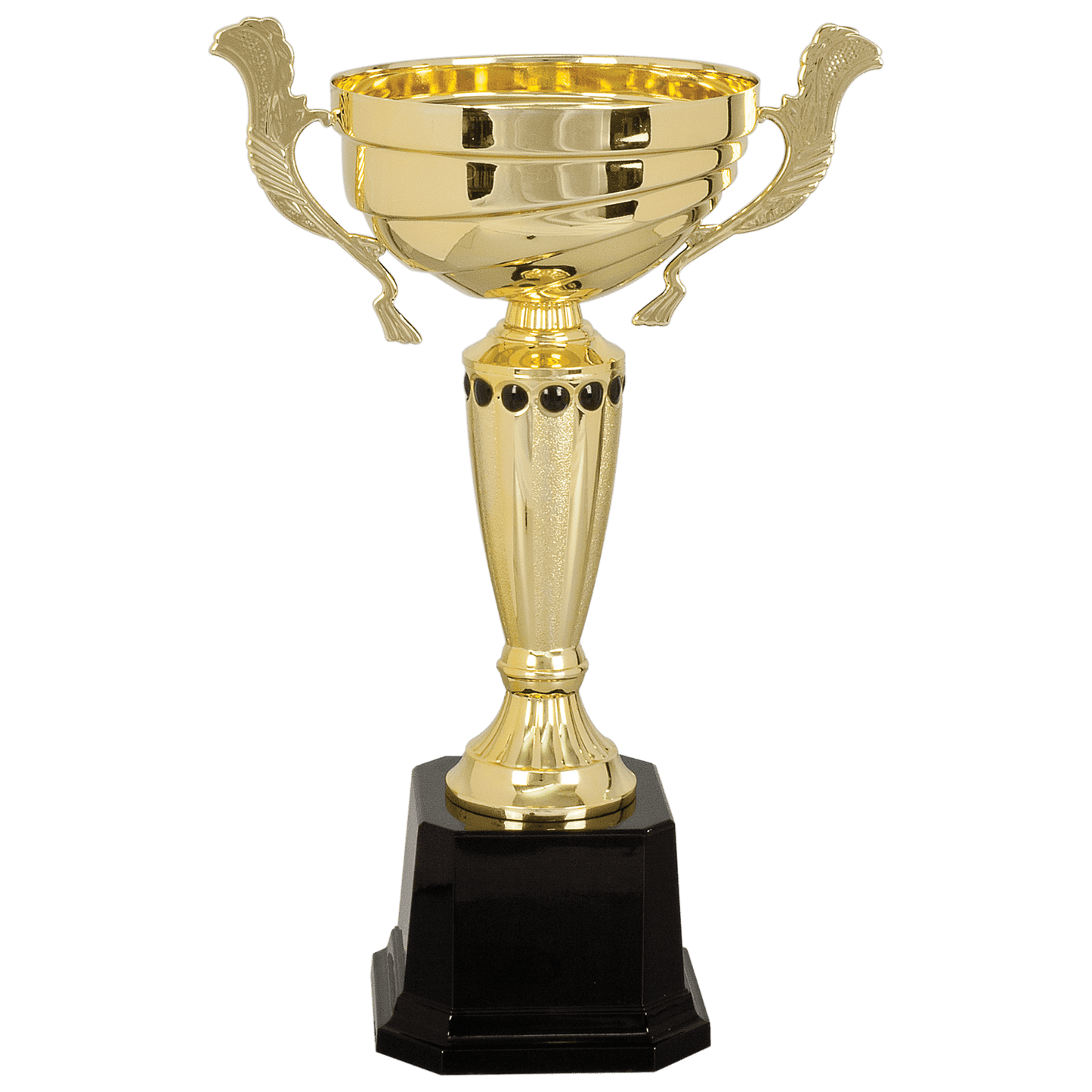 Gold 2 13" Completed Metal Cup Trophy on Plastic Base