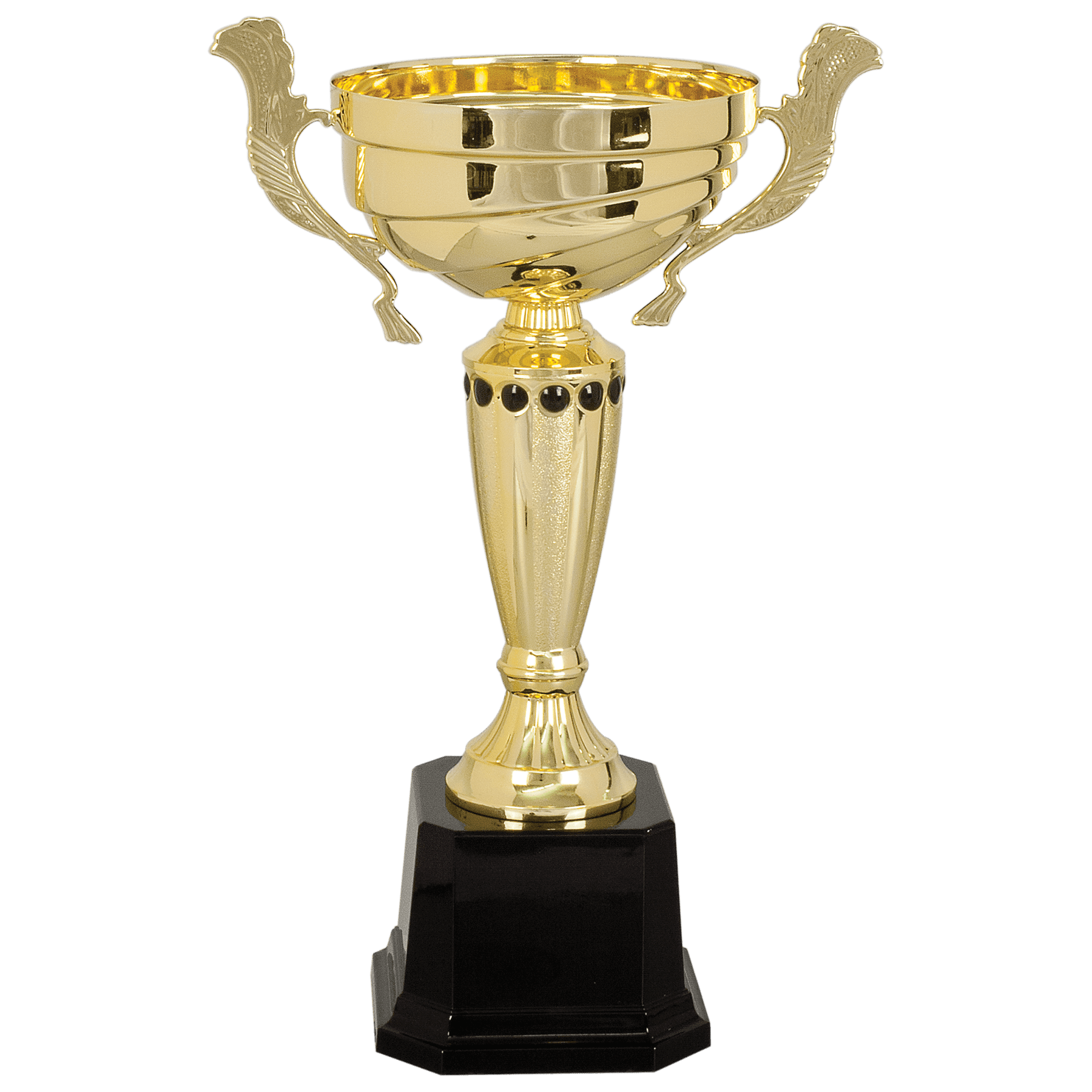 Gold 2 13" Completed Metal Cup Trophy on Plastic Base