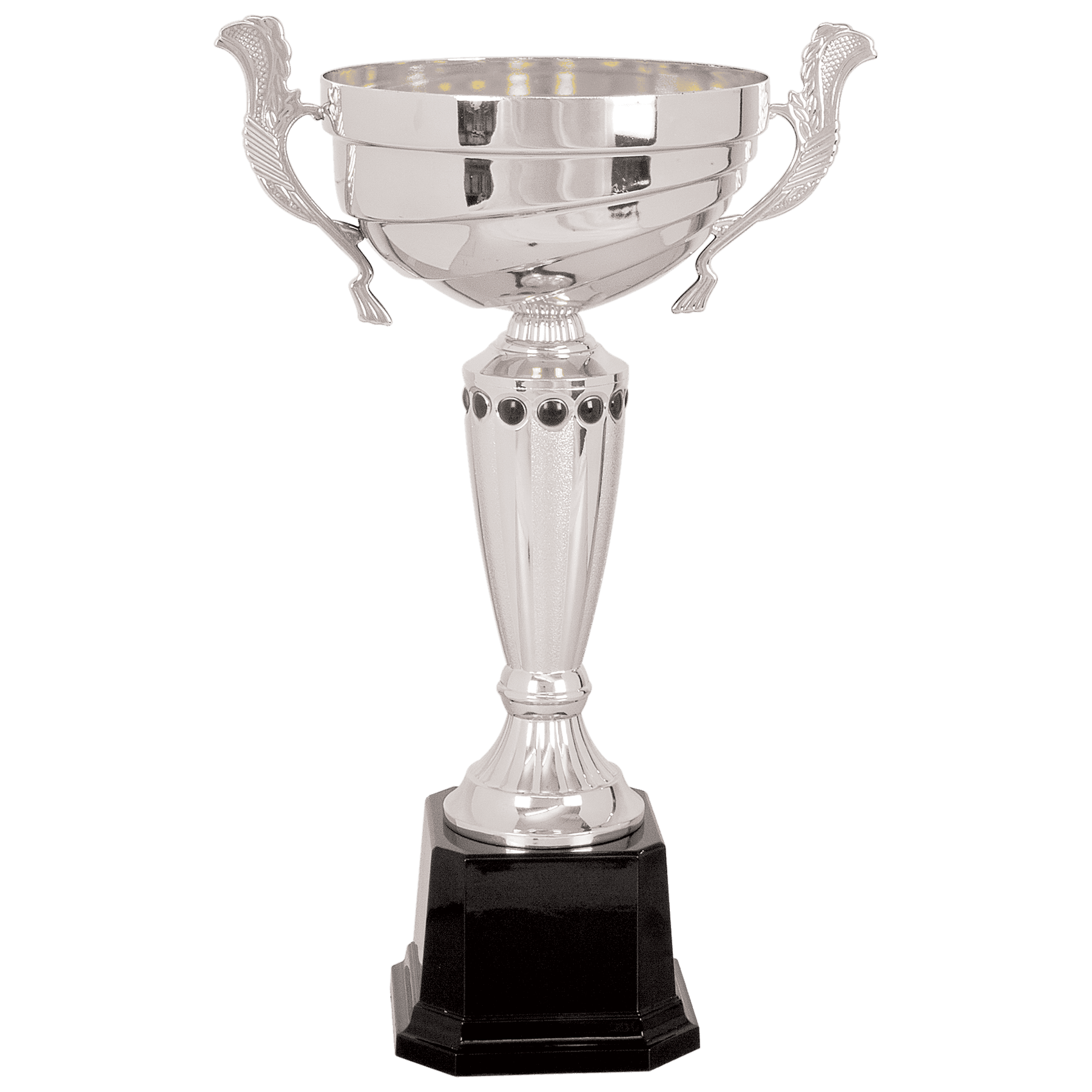 Silver 3 14 1/2" Completed Metal Cup Trophy on Plastic Base