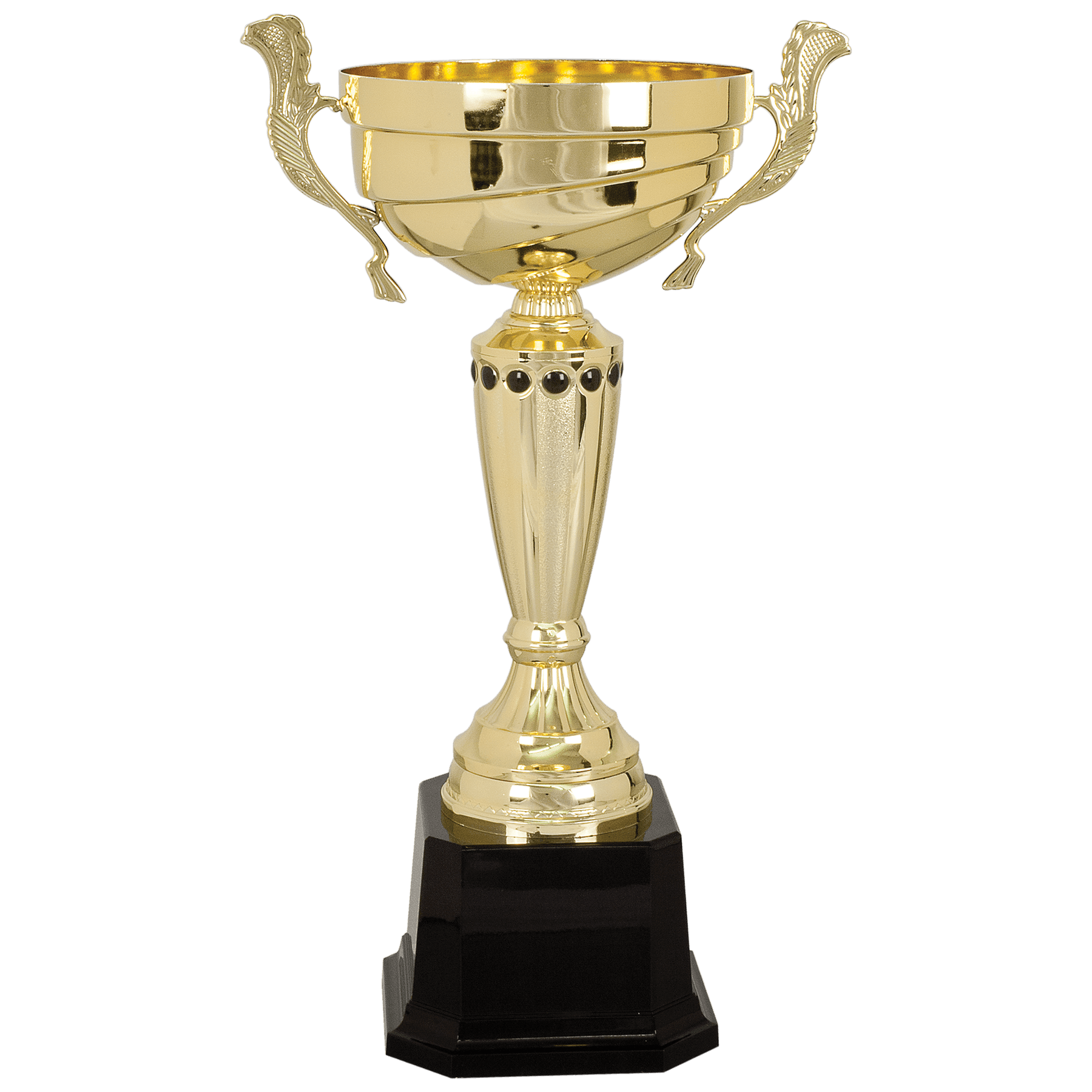 Gold 15 1/2" Completed Metal Cup Trophy on Plastic Base