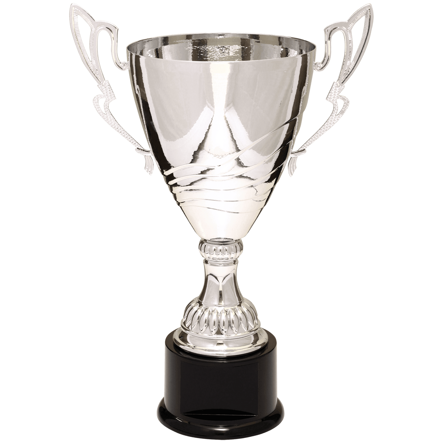 Silver 15" Completed Metal Cup Trophy on Plastic Base