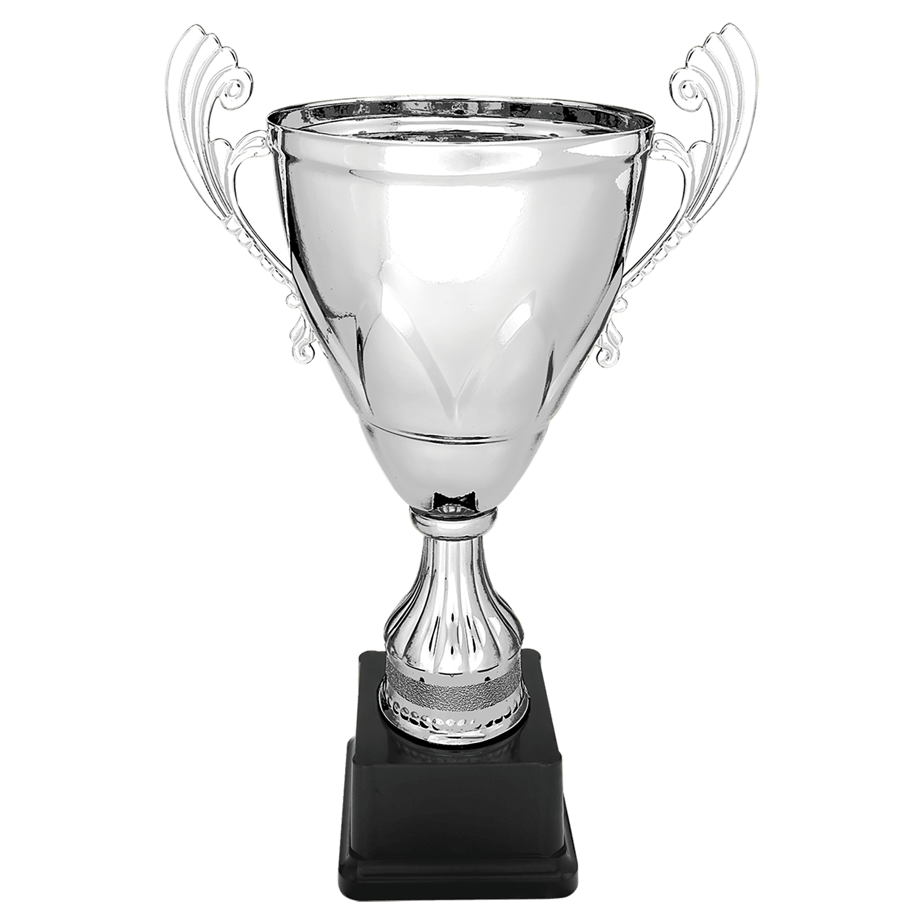 Silver 13" Completed Metal Cup on Plastic Base