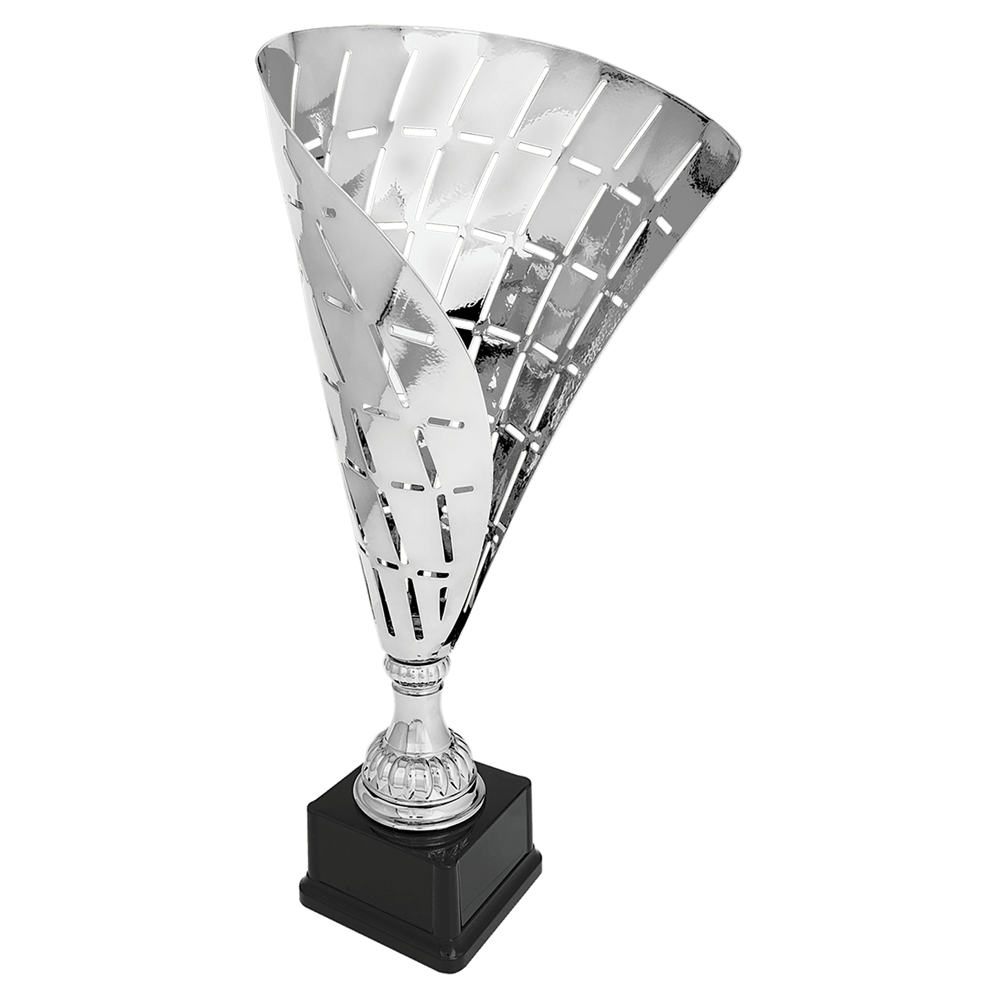 Silver 18" Metal Flag Cup on Plastic Base