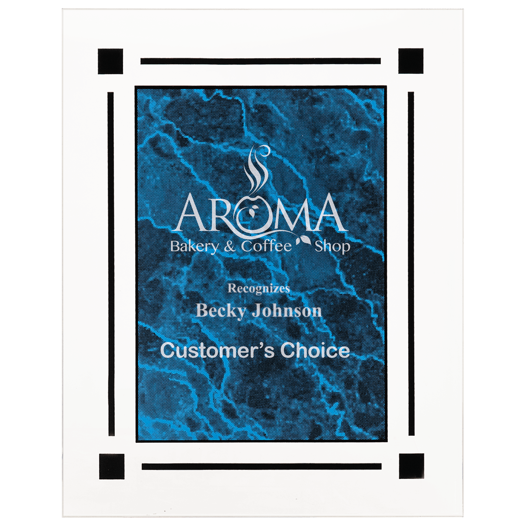 Blue 8" x 10" Marble Acrylic Plaq