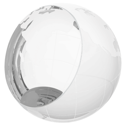 4" Crystal Globe Paperweight