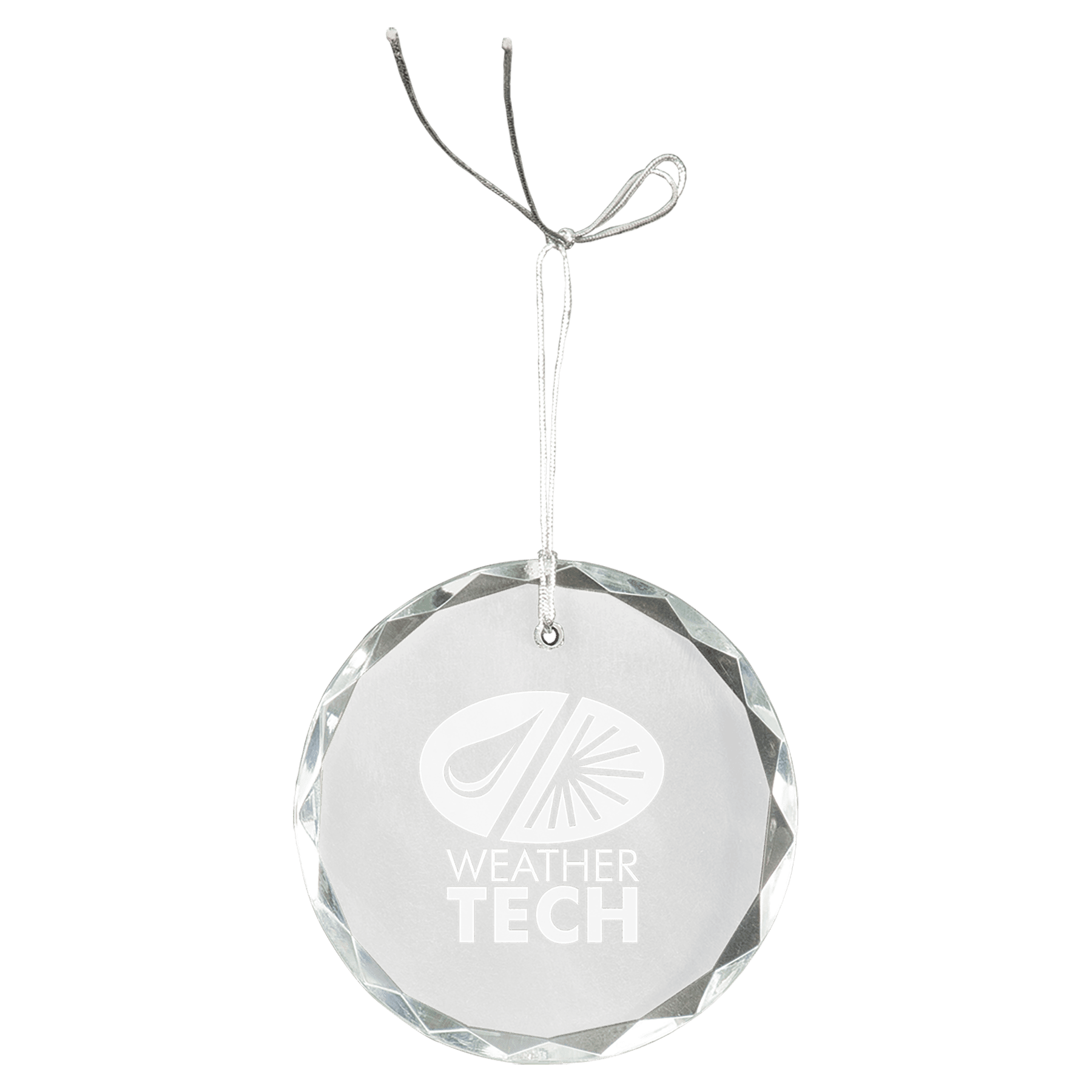 3" Crystal Round Faceted Ornament