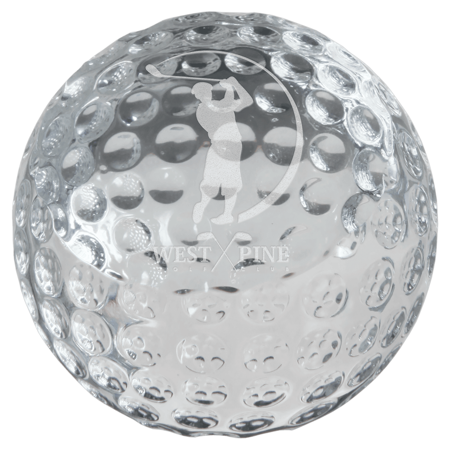 2 3/8" Crystal Golf Ball Paperweight
