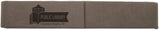 Gray 6 1/2" x 1" Laserable Leatherette Single Pen Case