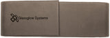 Gray 6 1/2" x 2" Laserable Leatherette Double Pen Case