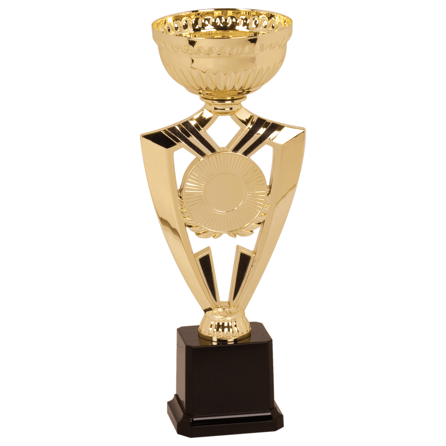 10 3/4" Gold Ribbon 2" Insert Holder Easy Cup Kit