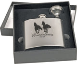 Stainless Steel Flask Set in Black 2 6 oz. Presentation Box
