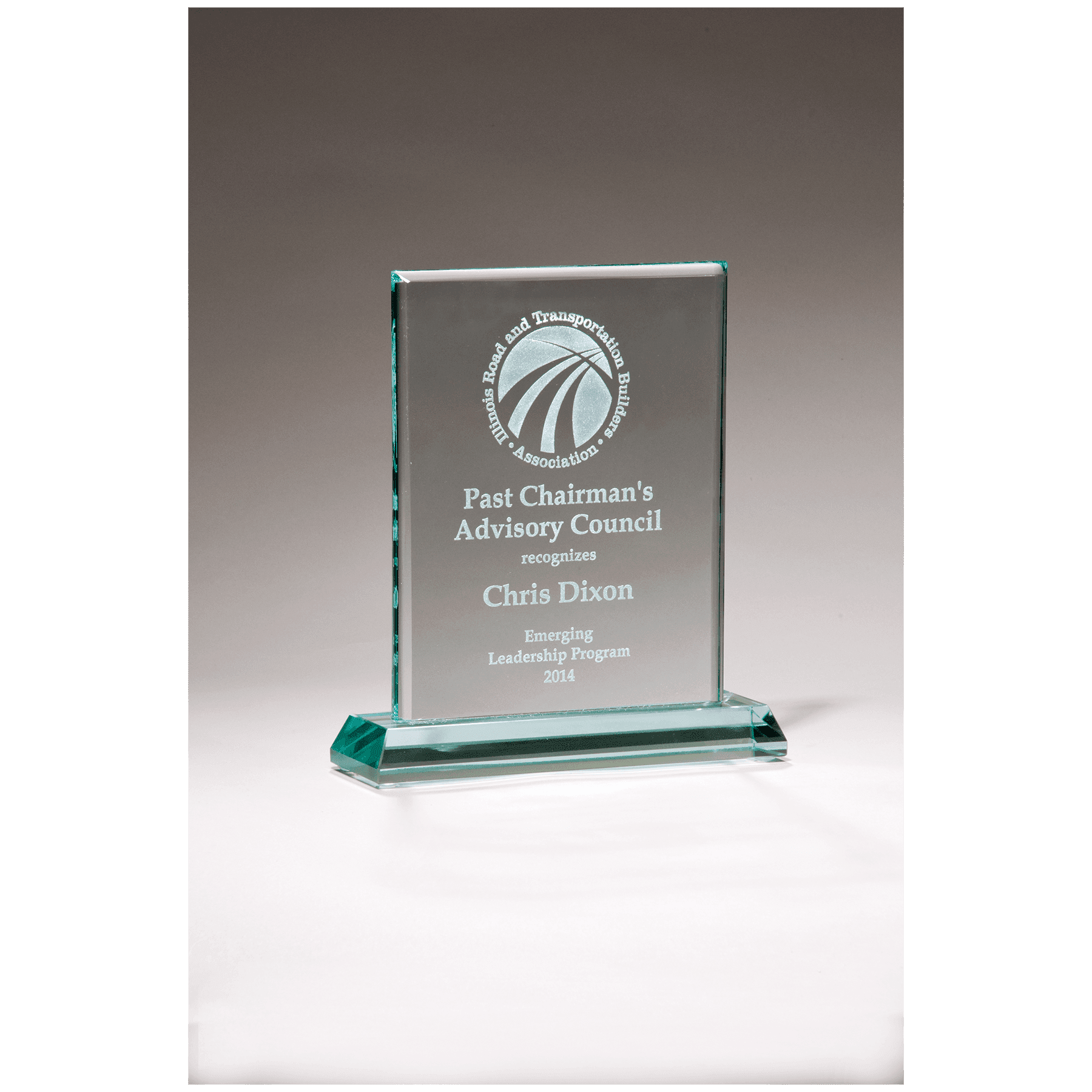 6" x 7" Premium Series Jade Glass Award