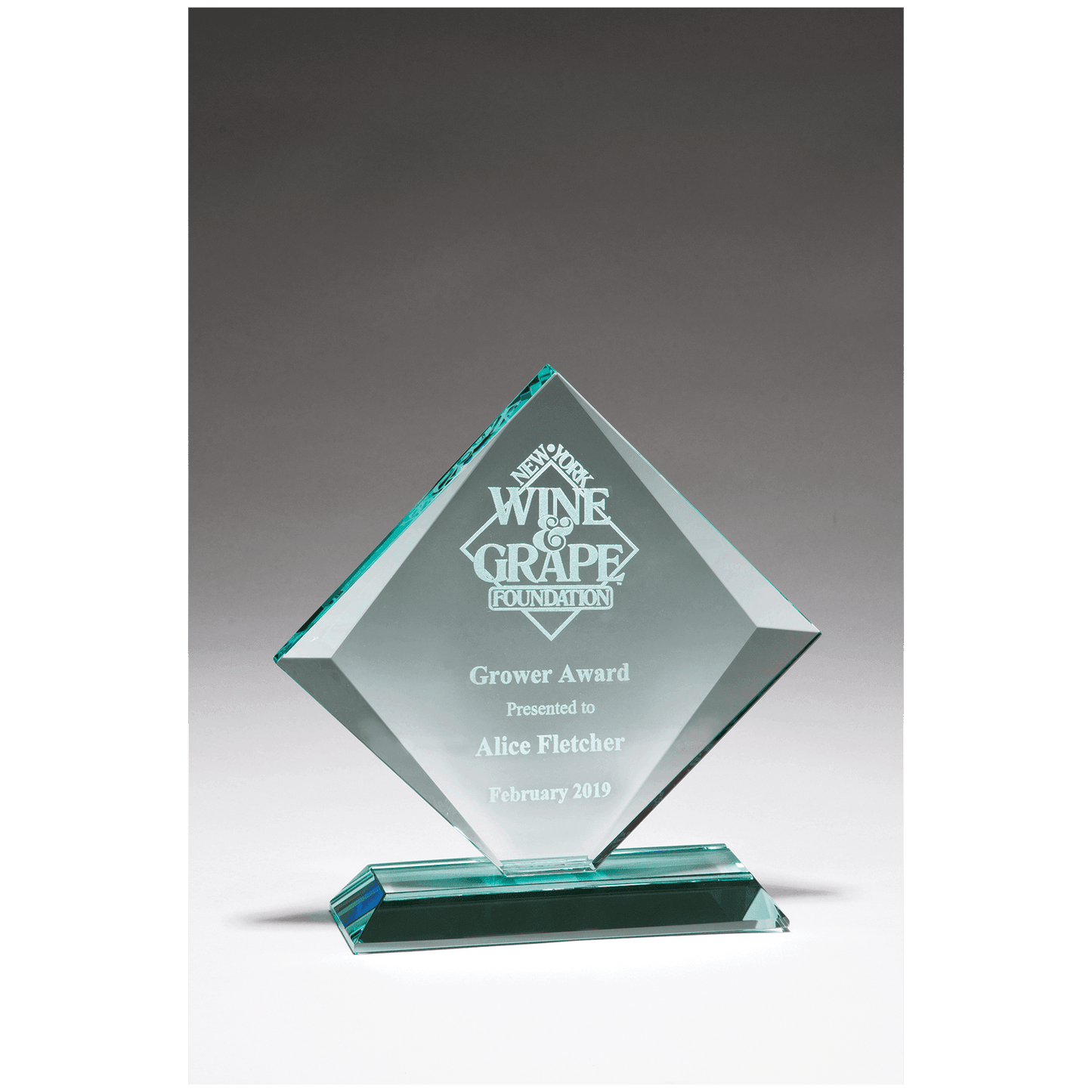 7 3/8" x 7 3/8" Diamond Series Glass Awards