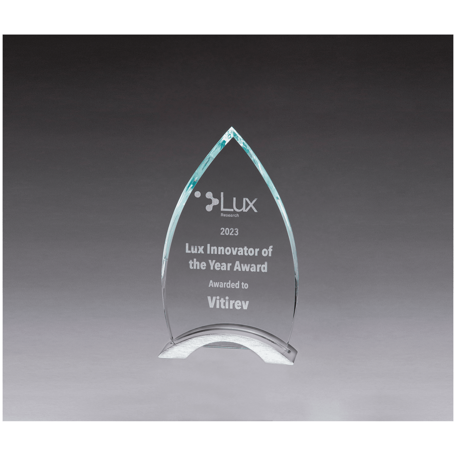 4 7/8" x 9" x 3/8" Thick Flame Series Clear Glass Top with Brushed Silver  Aluminum Base