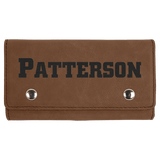 Dark Brown Laserable Leatherette Card & Dice Set