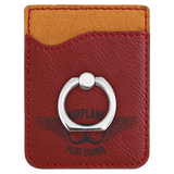 Rose Laserable Leatherette Phone Wallet with Silver Phone Wallet with Silver Ring