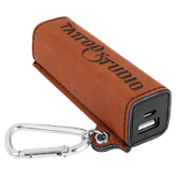 Rawhide Laserable Leatherette 2200 mAh Power Bank with USB Cord