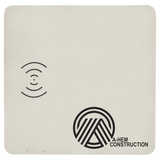 White 8" x 8" Laserable Leatherette Phone Charging Mat