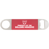 Red/White 1 1/2" x 7" Bottle Opener with Silicone Grip