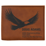 Rawhide Laserable Leatherette Bi-Fold Wallet w/Flip ID Display