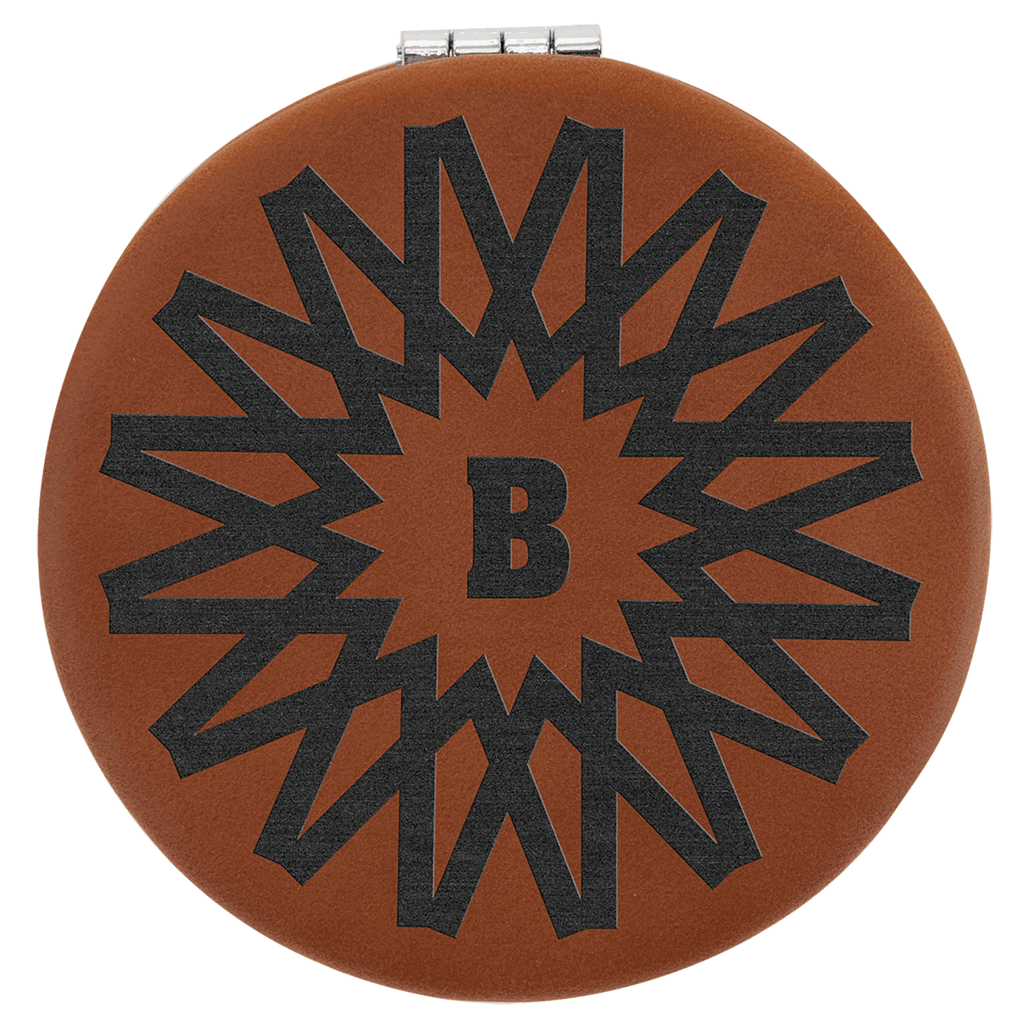 Rawhide 2 1/2" Laserable Leatherette Compact Mirror