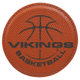 Basketball 4" Round Laserable Leatherette Coaster