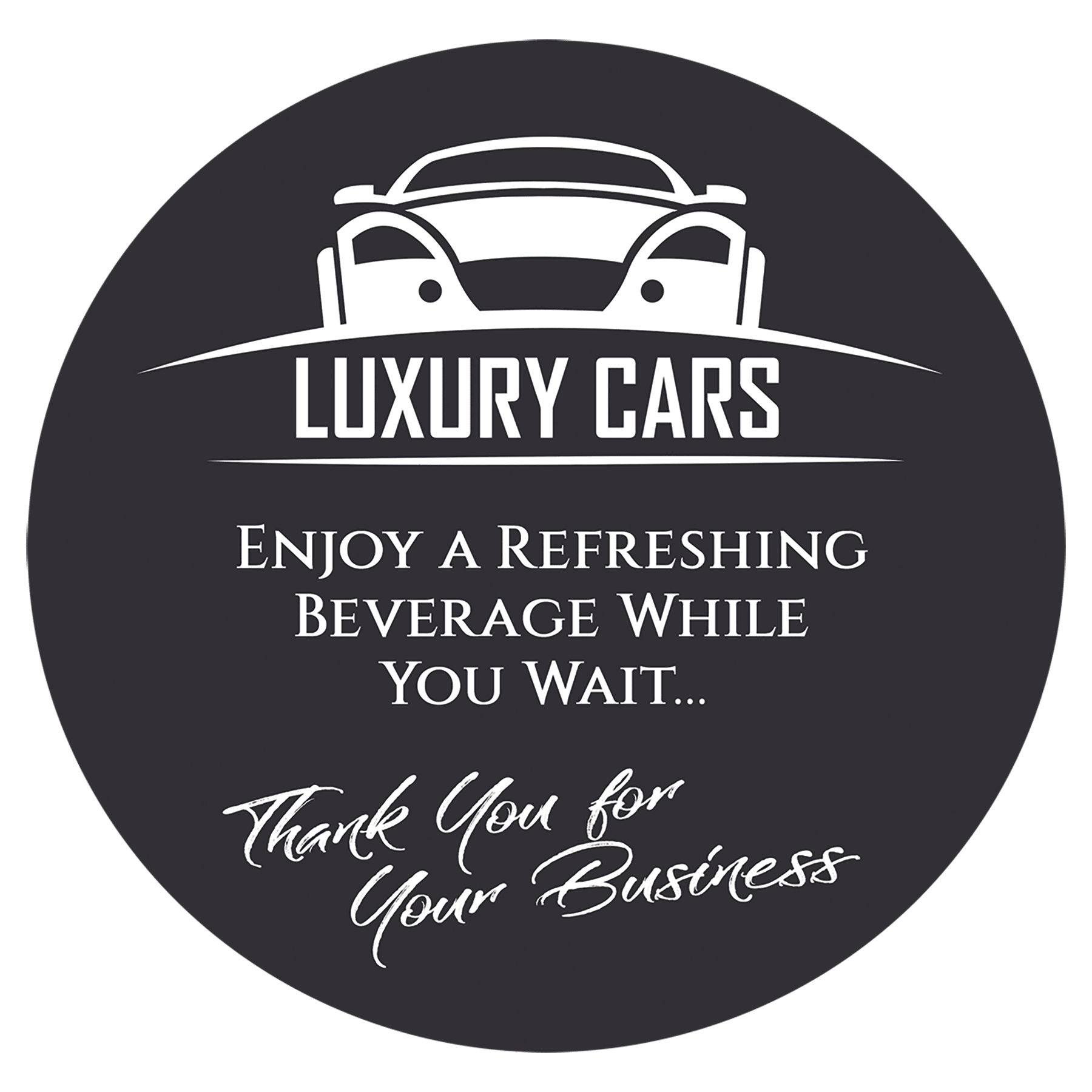 Black/White 3 3/4" Round Silicone Coaster