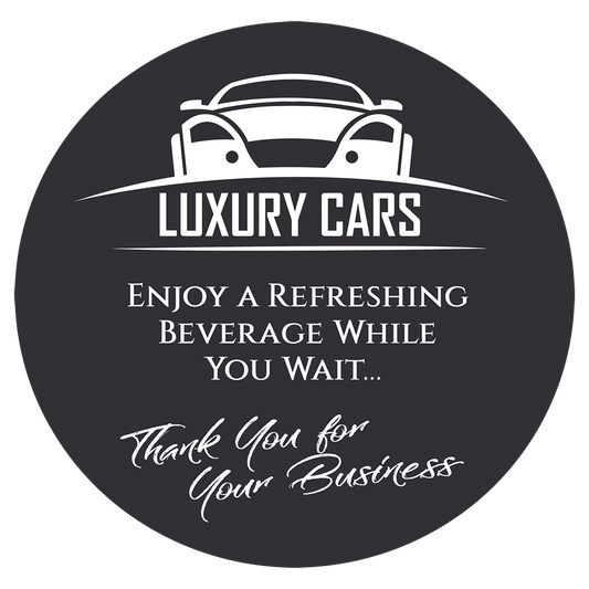 Black/White 3 3/4" Round Silicone Coaster