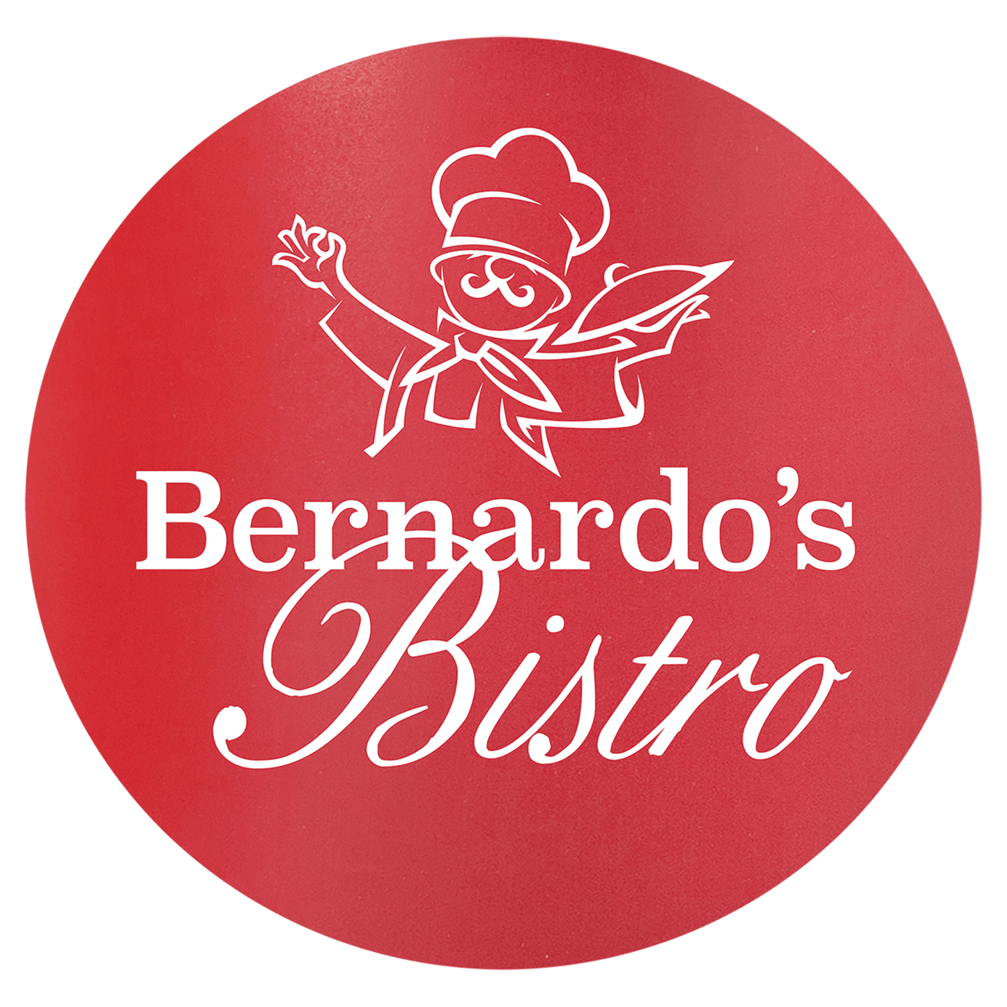 Red/White 3 3/4" Round Silicone Coaster