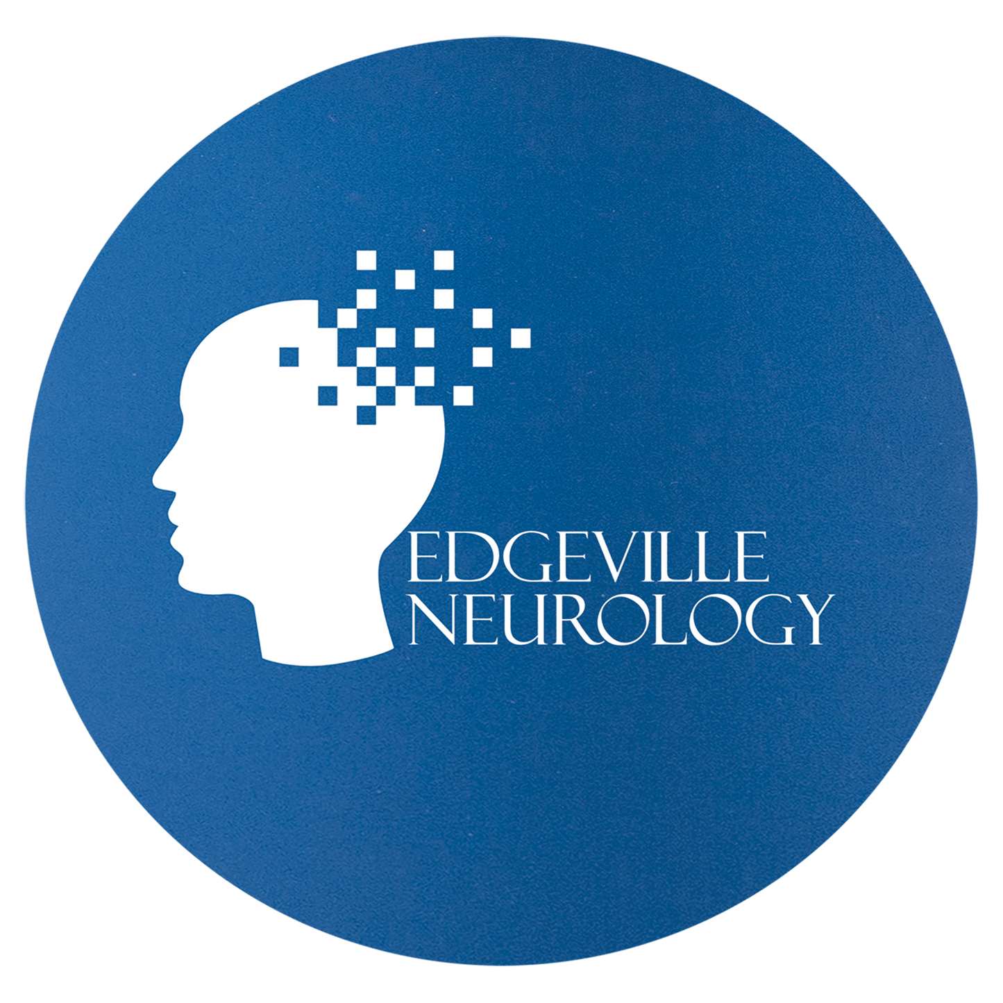 Blue/White 3 3/4" Round Silicone Coaster