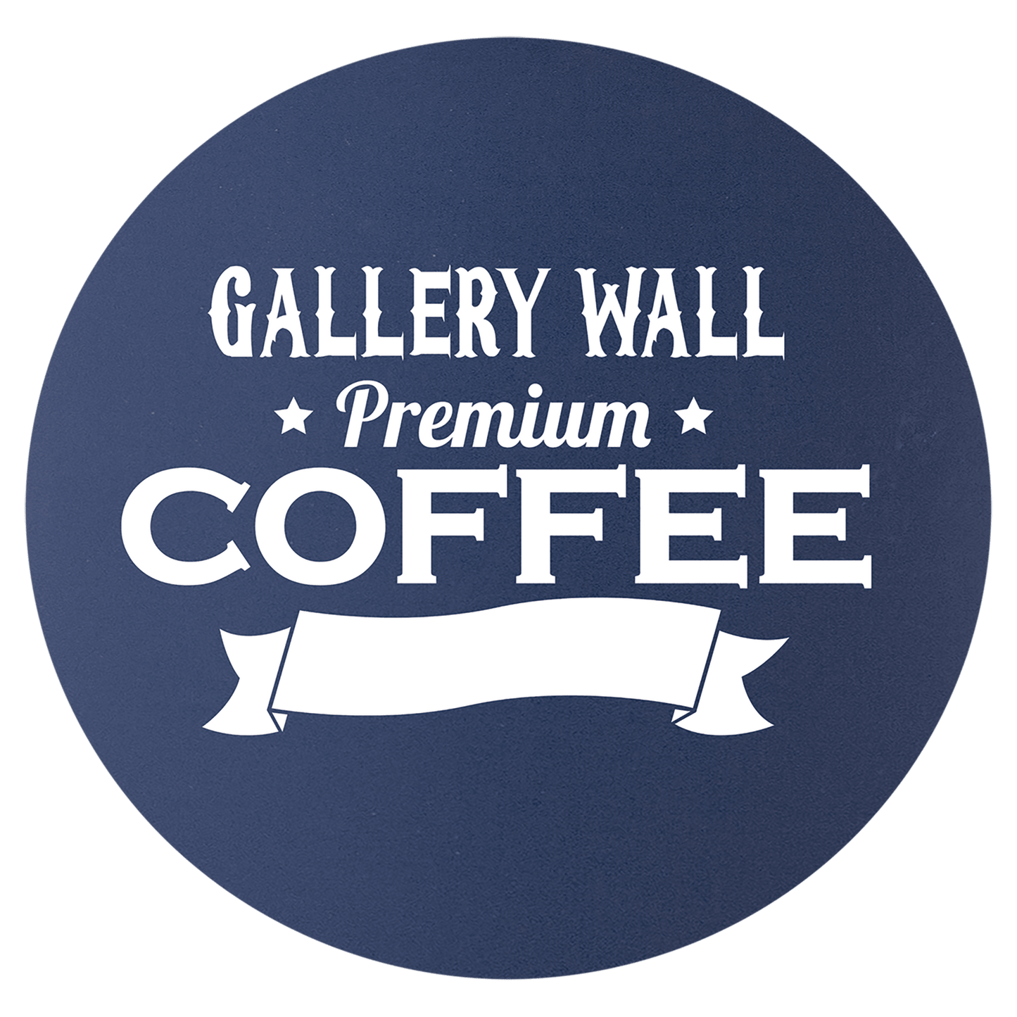 Navy Blue/White 3 3/4" Round Silicone Coaster