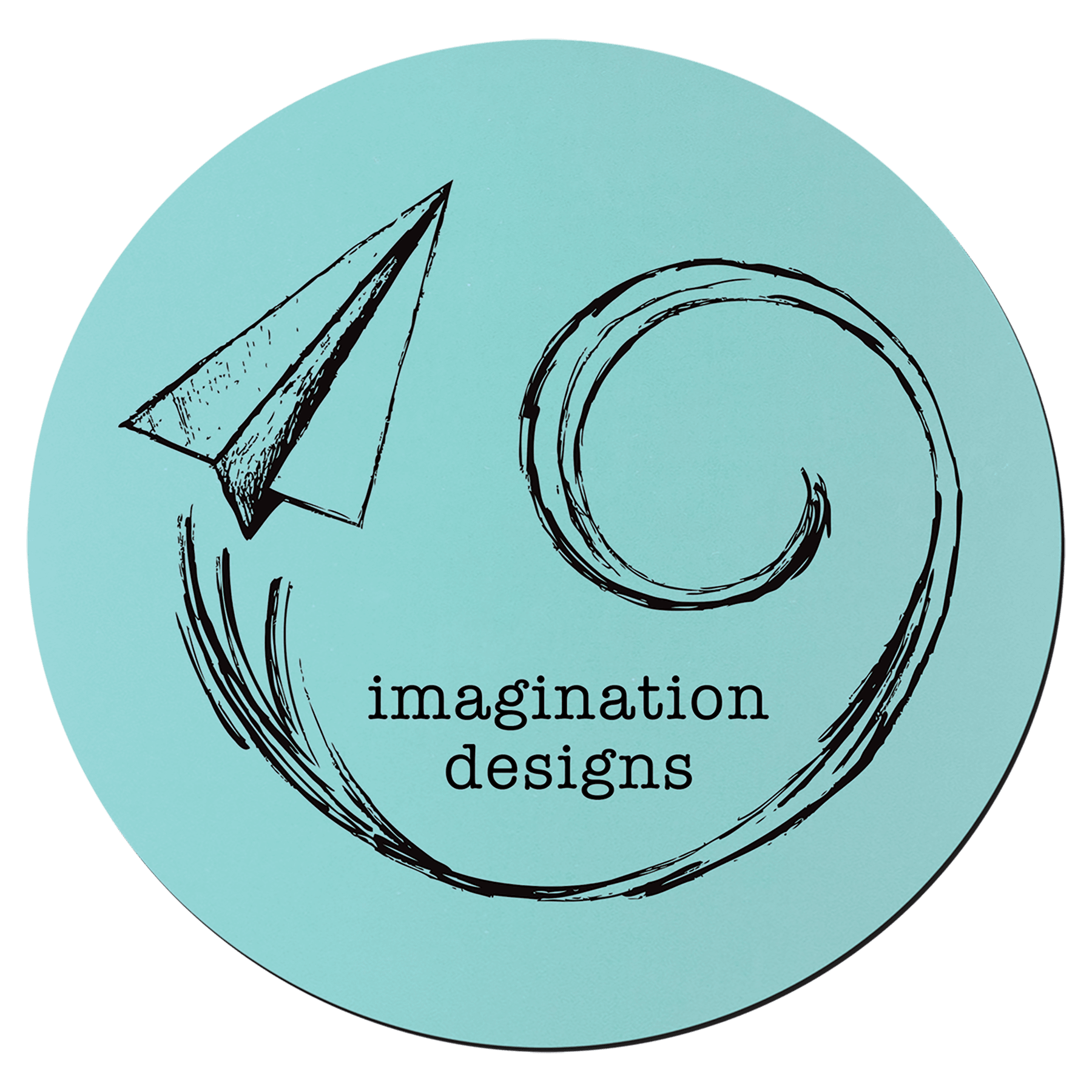 Teal/Black 3 3/4" Round Silicone Coaster