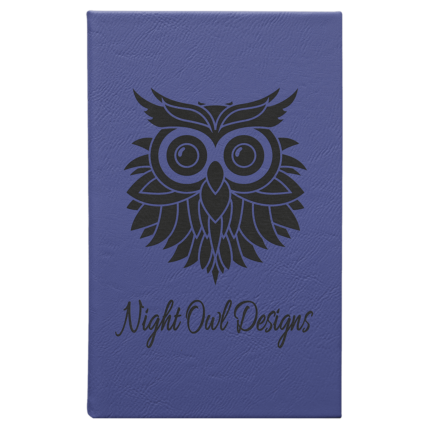 Purple 5 1/4" x 8 1/4" Laserable Leatherette Sketch Book with Unlined Notepad