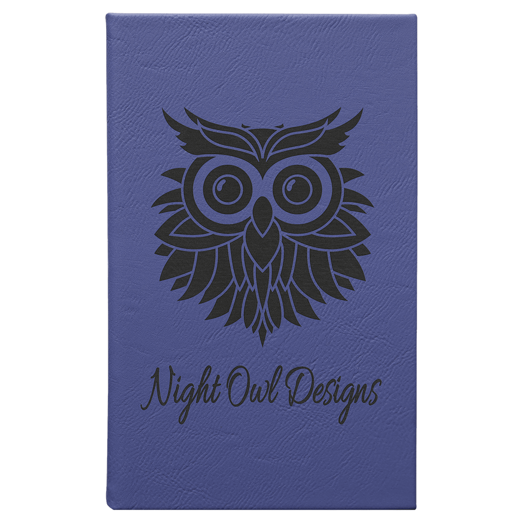 Purple 5 1/4" x 8 1/4" Laserable Leatherette Sketch Book with Unlined Notepad