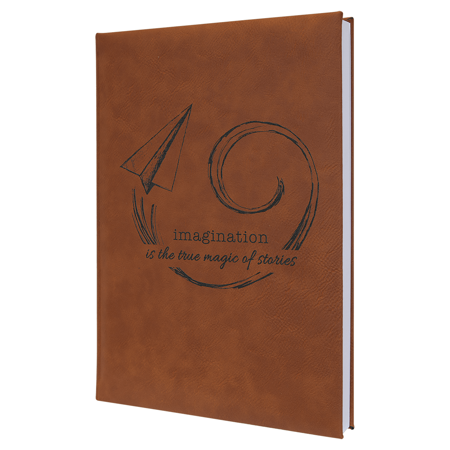 Rawhide 7" x 9 3/4" Laserable Leatherette Journal with Lined Notepad