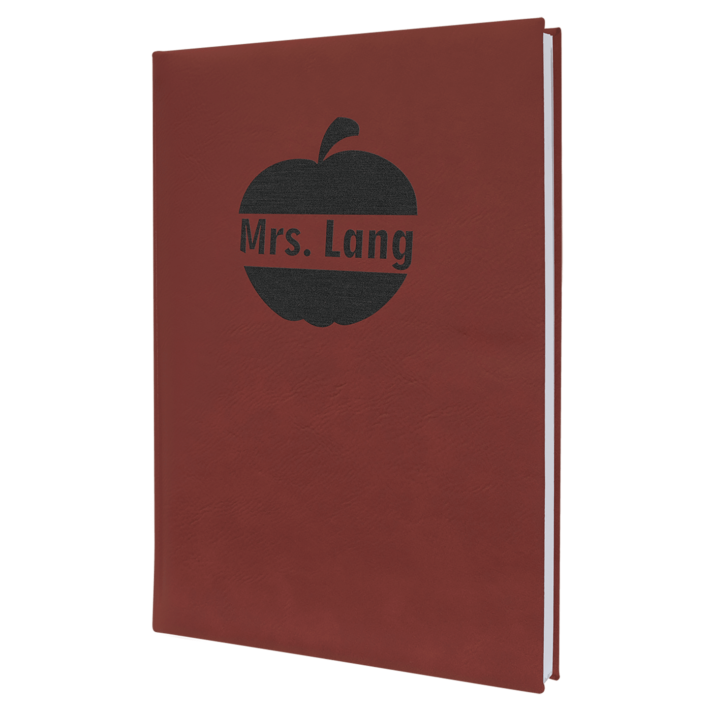 7" x 9 3/4" Rose Laserable Leatherette Journal with Lined Notepad