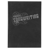 Black/Silver 7" x 9 3/4" Laserable Leatherette Journal with Lined Notepad