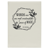 White/Black 7" x 9 3/4" Laserable Leatherette Journal with Lined Notepad