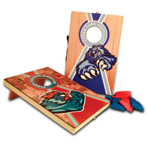 Full Color Customized Wood Mini Bean Bag Toss Game with Handle for Carrying