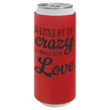 Red Laserable Leatherette Slim Beverage Holder