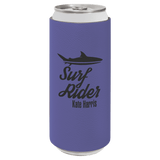 Purple Laserable Leatherette Slim Beverage Holder