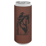 Football Laserable Leatherette Slim Beverage Holder