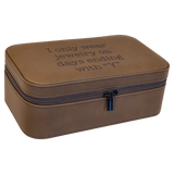 Dark Brown 7 1/2" X 4 1/2" Laserable Leatherette Jewelry Box