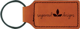 Rawhide 2 3/4" x 1 1/4" Laserable Leatherette Rectangle Keychain
