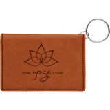 Rawhide 4 1/4" x 3" Laserable Leatherette Keychain ID Holder